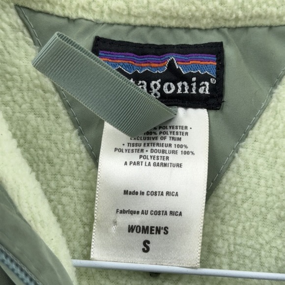 Patagonia Jacket Womens Small Green Full Zip Fleece Lined Outdoors Hiking Coat‎ - Picture 5 of 8